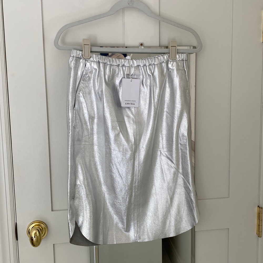 NWT LAMBSKIN LEATHER SKIRT